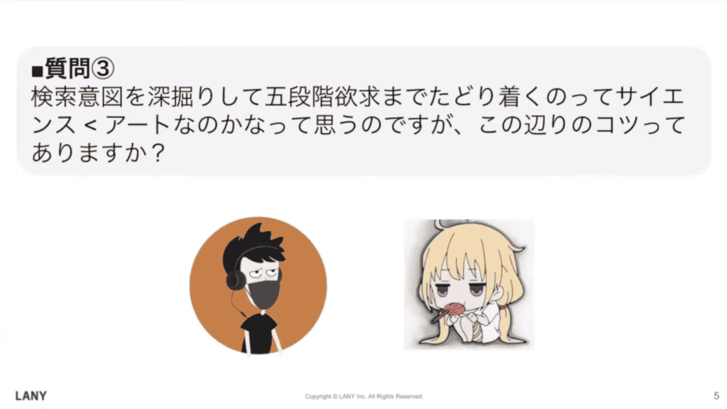 質問③検索意図