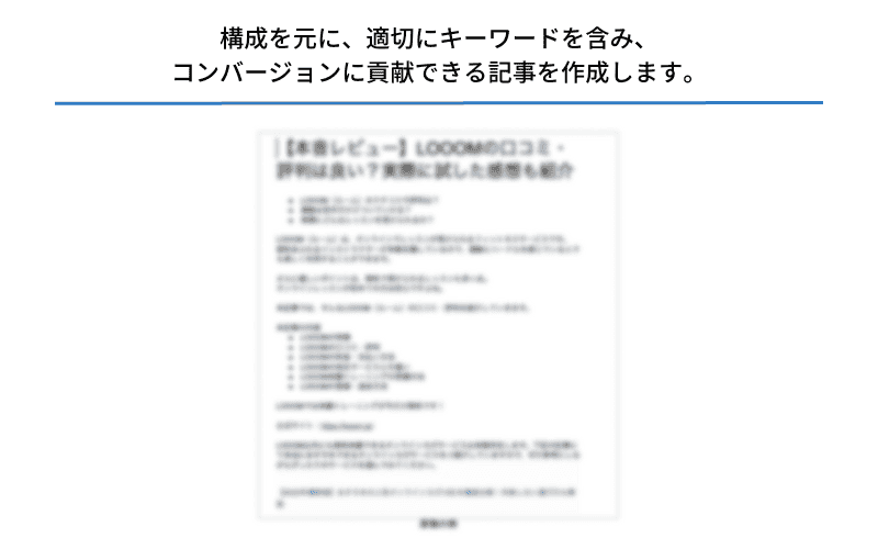 記事作成代行(記事構成+原稿作成)の例